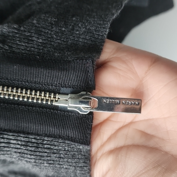 Karen Millen Cropped Zip Knit Hoodie Cardigan - Picture 3 of 9